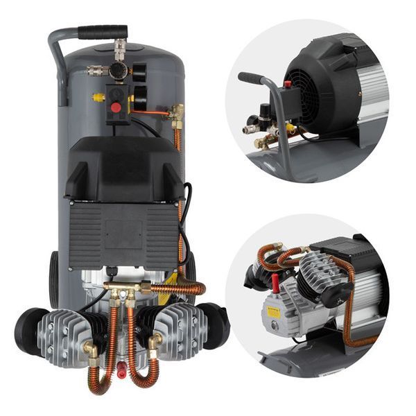 Компресор 50 л, 4 HP, 3 кВт, 220 В, 10 aтм, 420 л/хв., 2 циліндри INTERTOOL PT-0007 PT-0007 фото