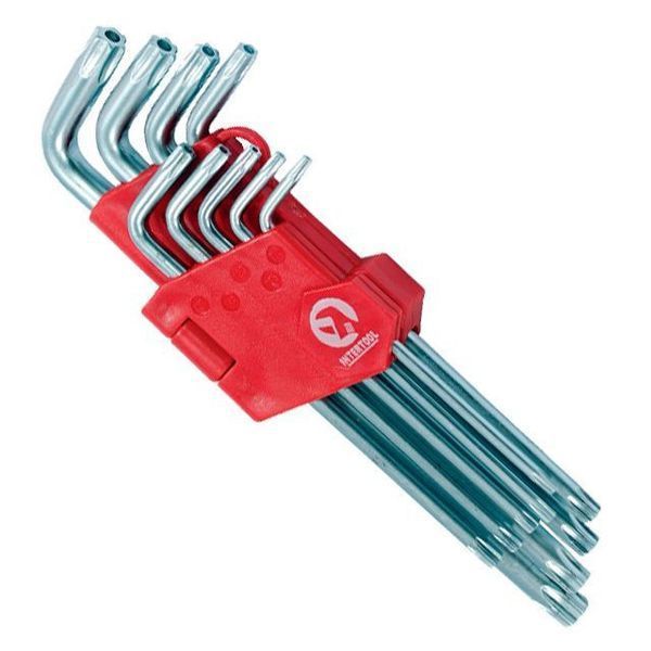 Набор Г-образных ключей TORX с отверстием 9 шт, Т10-Т50, Cr-V, Big INTERTOOL HT-0606 HT-0606 фото Набор Г-образных ключей TORX с отверстием 9 шт, Т10-Т50, Cr-V, Big INTERTOOL HT-0606 HT-0606 фото