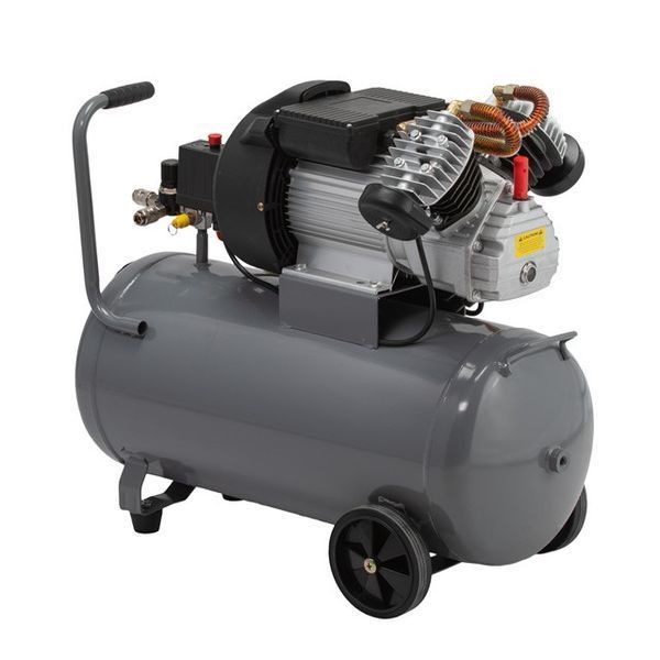 Компресор 50 л, 4 HP, 3 кВт, 220 В, 10 aтм, 420 л/хв., 2 циліндри INTERTOOL PT-0007 PT-0007 фото