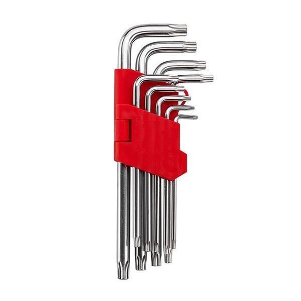 Набор Г-образных ключей TORX с отверстием 9 шт, Т10-Т50, Cr-V, Big INTERTOOL HT-0606 HT-0606 фото Набор Г-образных ключей TORX с отверстием 9 шт, Т10-Т50, Cr-V, Big INTERTOOL HT-0606 HT-0606 фото