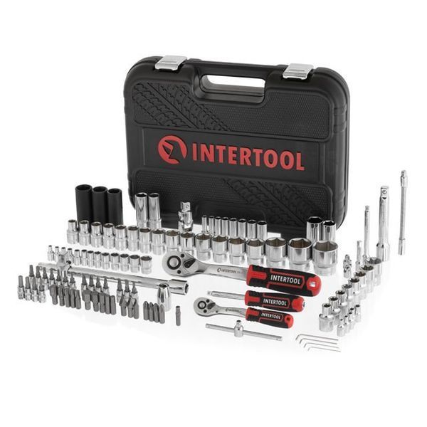 Профессиональный автомобильный набор инструментов 111 ед. STORM, 1/2", 1/4", Сr-V INTERTOOL ET-8111 ET-8111 фото
