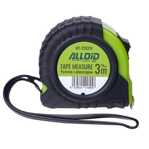 Alloid Base. Рулетка з фіксатором 3 м/16 мм, MT-220316 MT-220316 фото