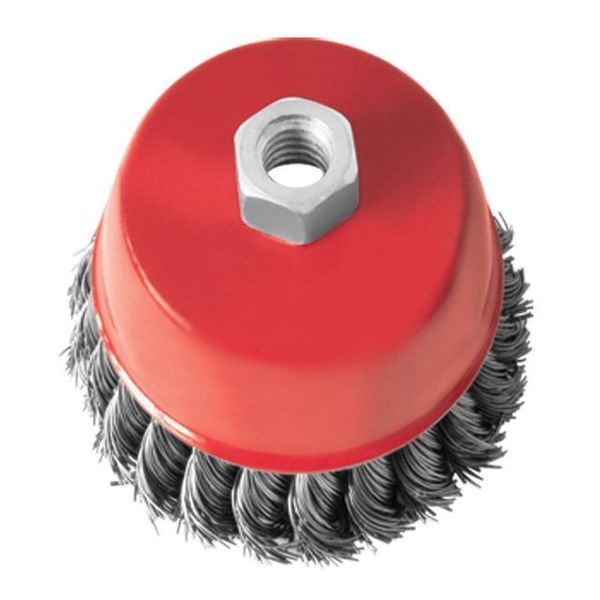 Щетка чашечная 100 мм, для УШМ, М14 (пучки витой проволоки) INTERTOOL BT-2100 BT-2100 фото