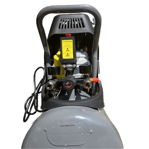 Компресор 50 л, 1.5 кВт, 220 В, 8 атм, 206 л/хв. INTERTOOL PT-0003 PT-0003 фото