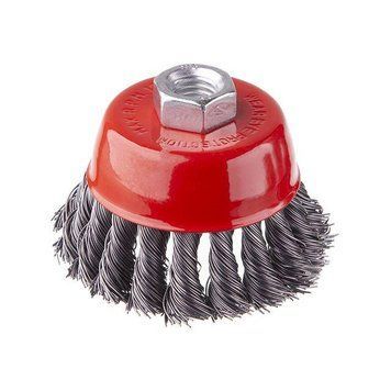 Щітка чашкова 85 мм, для КШМ, М14 (пучки крученого дроту) INTERTOOL BT-2085 BT-2085 фото