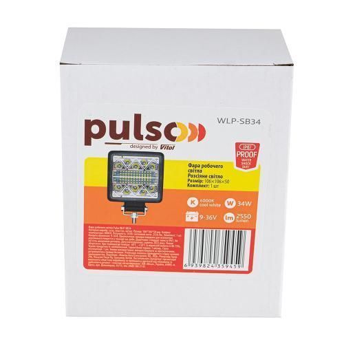 Фара рабочего света WLP-SB34 FLOOD 34Led*1W (106*106*50)/ 9-36V/34W/6000K (WLP-SB34) WLP-SB34 фото