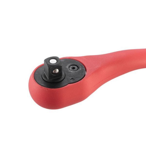 Ручка з хроповим механізмом на 72 зуби 3/8" вигнута Cr-V (Professional) INTERTOOL HT-2108 HT-2108 фото