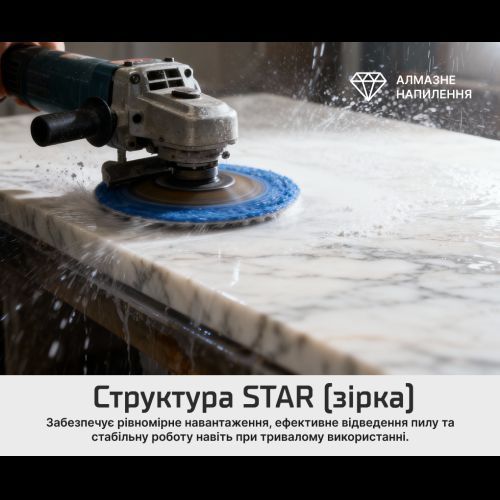 Alloid Pro. Круг алмазный шлифовальный на липучке STAR 100 мм, зерно 200 DD-63372 фото