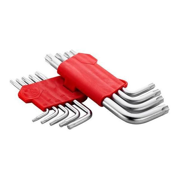 Набор Г-образных ключей TORX 9 шт, Т10-Т50, Cr-V, Small INTERTOOL HT-0607 HT-0607 фото Набор Г-образных ключей TORX 9 шт, Т10-Т50, Cr-V, Small INTERTOOL HT-0607 HT-0607 фото