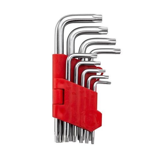 Набор Г-образных ключей TORX 9 шт, Т10-Т50, Cr-V, Small INTERTOOL HT-0607 HT-0607 фото Набор Г-образных ключей TORX 9 шт, Т10-Т50, Cr-V, Small INTERTOOL HT-0607 HT-0607 фото
