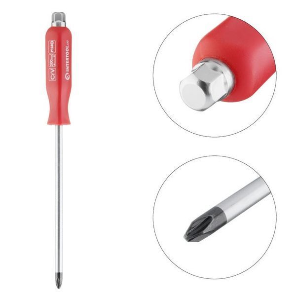 Отвертка ударная PH4x200 мм, Cr-V INTERTOOL HT-0490 HT-0490 фото