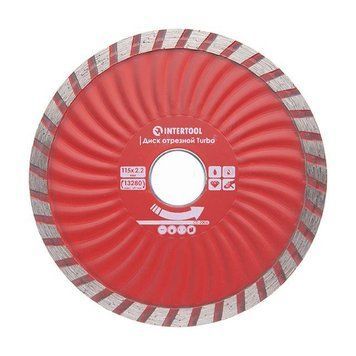 Диск отрезной Turbo, алмазный 115 мм, 22-24% INTERTOOL CT-2006 CT-2006 фото