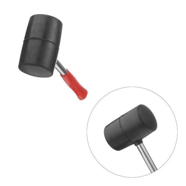 Киянка резиновая 680 г, 80 мм, черная резина, метал. ручка INTERTOOL HT-0232 HT-0232 фото