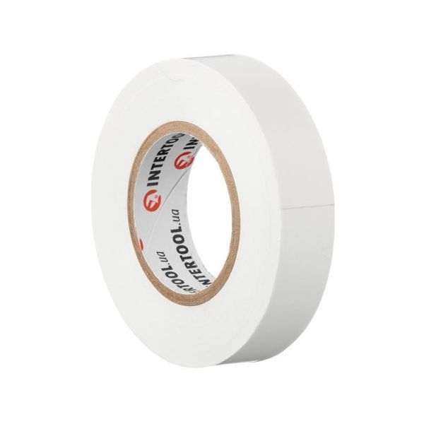 Стрічка ізоляційна 0.15 мм*17 мм*20м біла INTERTOOL IT-0053 IT-0053 фото
