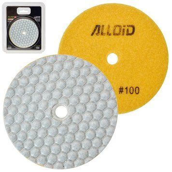 Alloid Pro. Круг алмазный шлифовальный на липучке HEXAGON 100 мм, зерно 100 DD-63386 фото