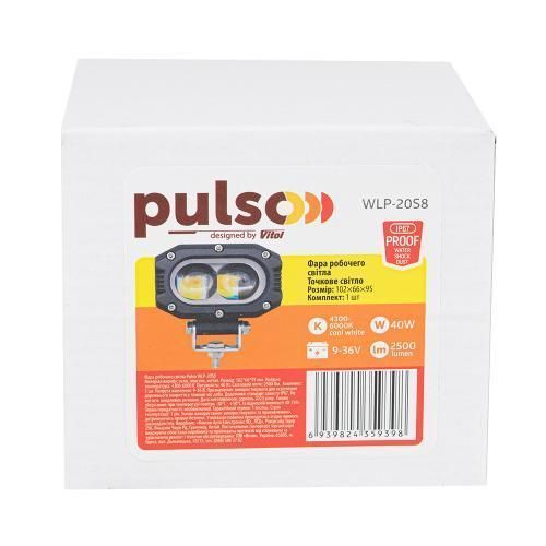 Фара робочого світла WLP-20S8 SPOT 2Led*20W (102*66*95)/ 9-36V/40W/4300K-6000K (WLP-20S8) WLP-20S8 фото