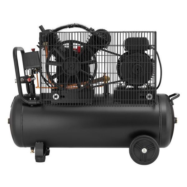 Компрессор 50 л, 3 кВт, 220 В, 10 атм, 500 л/мин, 2 цилиндра INTERTOOL PT-0016 PT-0016 фото