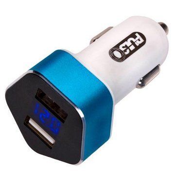 Автомобильное зарядное устройство PULSO C-2406 2USB (12/24V - 5V 2,4A) + вольтметр (C-2406) C-2406 фото