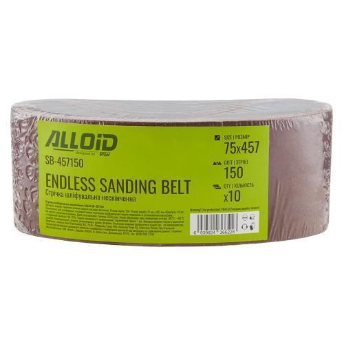 Alloid. Лента шлифовальная бесконечная 75х457мм, зерно 150, 10шт SB-457150 фото