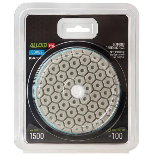 Alloid Pro. Круг алмазный шлифовальный на липучке COMBS 100 мм, зерно 1500 DD-63384 фото