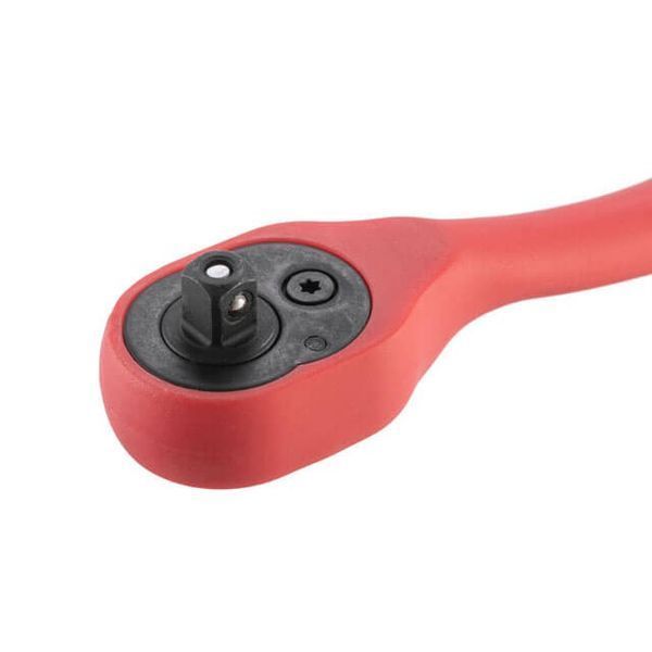 Рукоятка (трещітка) з храповим механізмом на 72 зуба 1/4" вигнута Проф. INTERTOOL HT-2107 HT-2107 фото