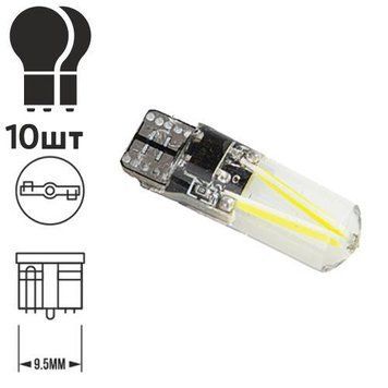 Лампа PULSO/габаритная/LED T10/W2.1x9.5d/W5W/COB-2/12-24v/1,5w/85lm White LP-54330 фото