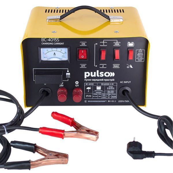 Пуско-зарядне устр-во PULSO BC-40155 12&24V/45A/ Start-100A/20-300AHR/стріл.індик. (BC-40155) BC-40155 фото