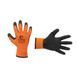 Перчатка оранжевая вязанная синтетическая, покрытая черным рифленым латексом на ладони 9" SP-0120 фото 1